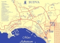Карта Будвы с указанием дорог и мест